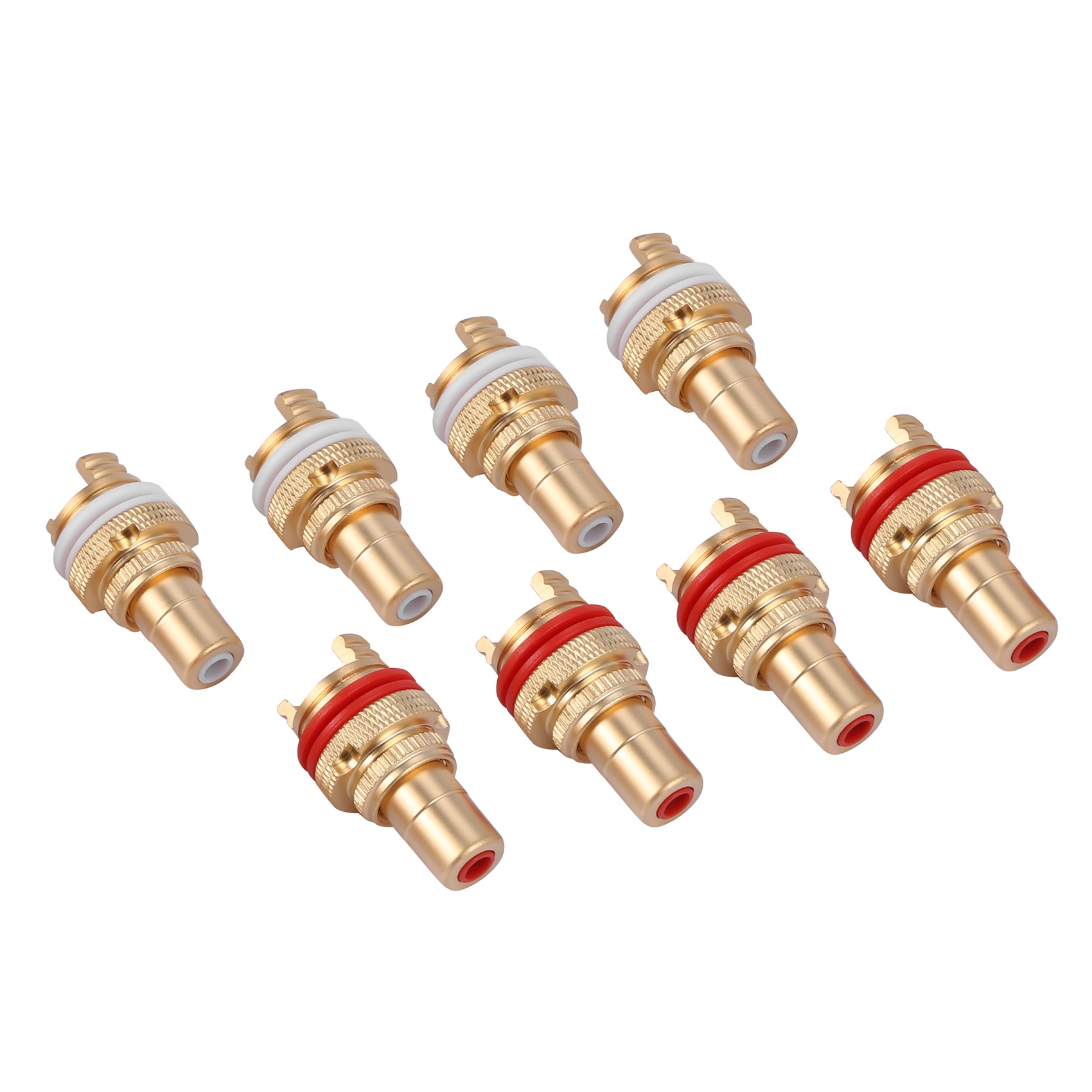 8шт Красный + белый Корпус с гнездовой розеткой RCA Высококачественный разъем RCA CMC Phono Copper Plug Amp HiFi
8шт Красный + белый Корпус с гнездовой розеткой RCA Высококачественный разъем RCA CMC Phono Copper Plug Amp HiFi