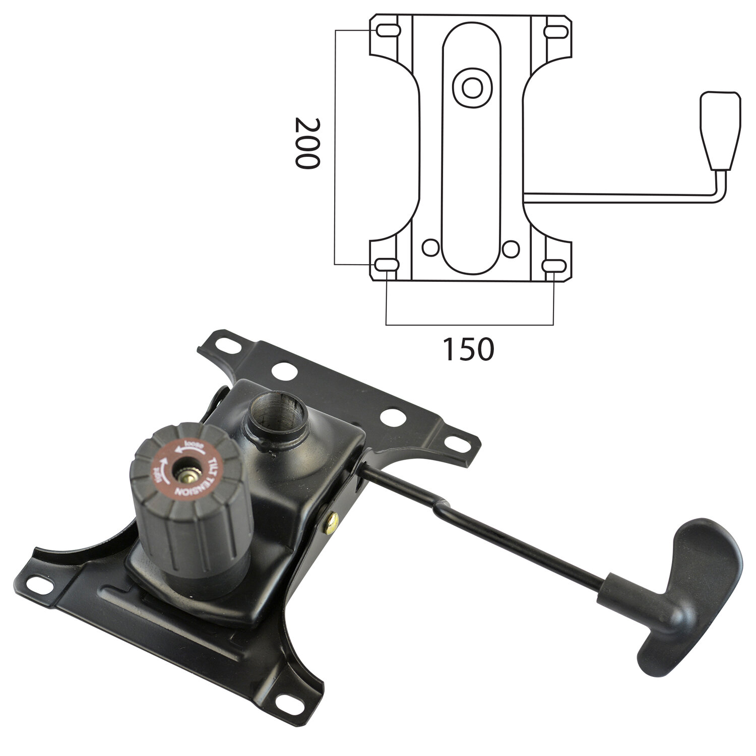 Механизм качания BRABIX "Топ-ган" для кресла, межцентровое расстояние крепежа 150х200 мм, 532007
Механизм качания BRABIX "Топ-ган" для кресла, межцентровое расстояние крепежа 150х200 мм, 532007
