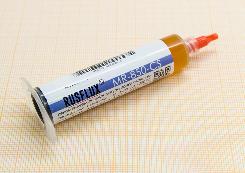 Флюс-гель Rusflux MR-850-CS для пайки BGA и SMD (10 мл)
Флюс-гель Rusflux MR-850-CS для пайки BGA и SMD (10 мл)