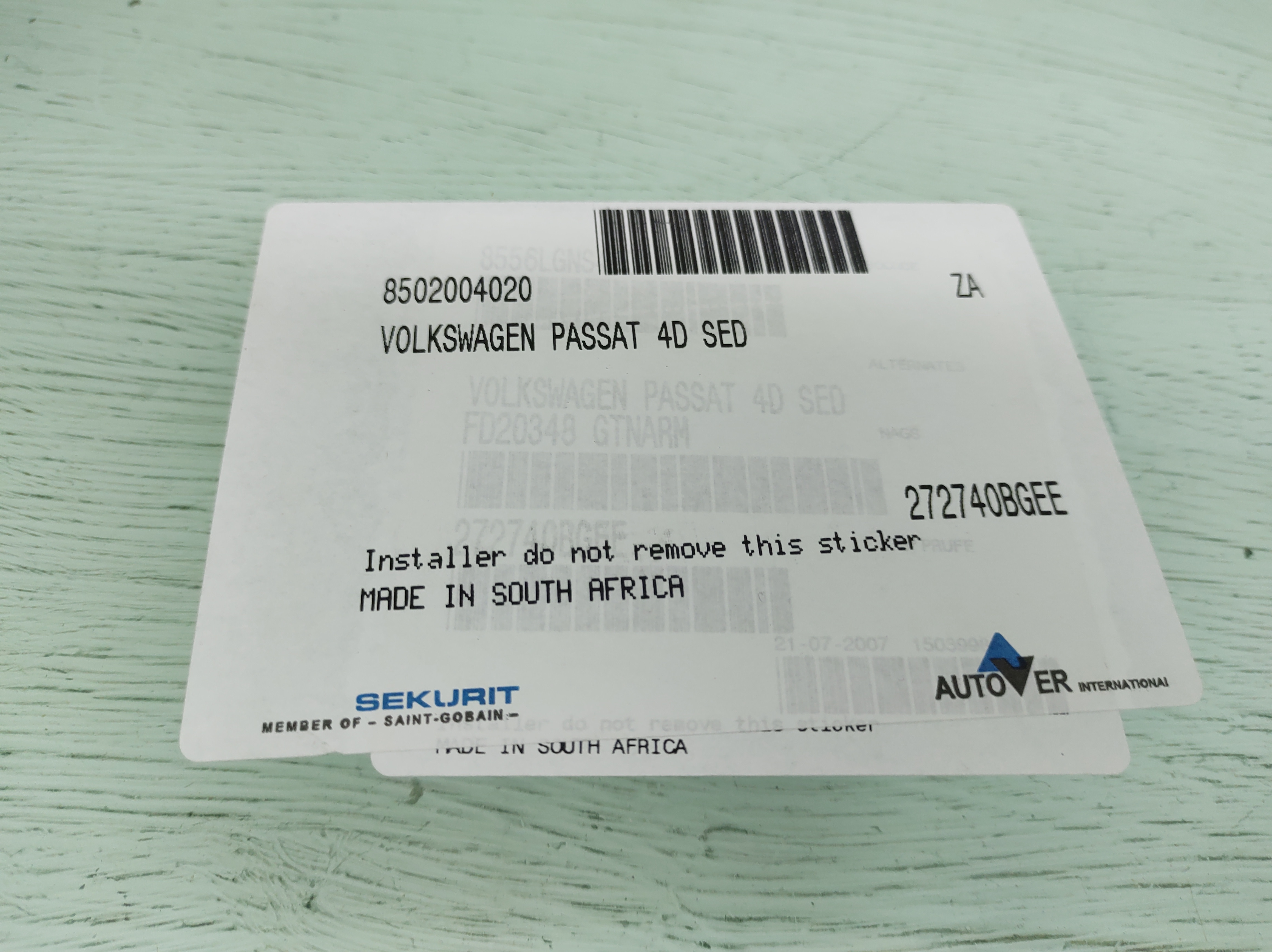 Стекло боковое VOLKSWAGEN PASSAT B5 1997-05 Armourplate 8556LGNS4FD 
Стекло боковое VOLKSWAGEN PASSAT B5 1997-05 Armourplate 8556LGNS4FD