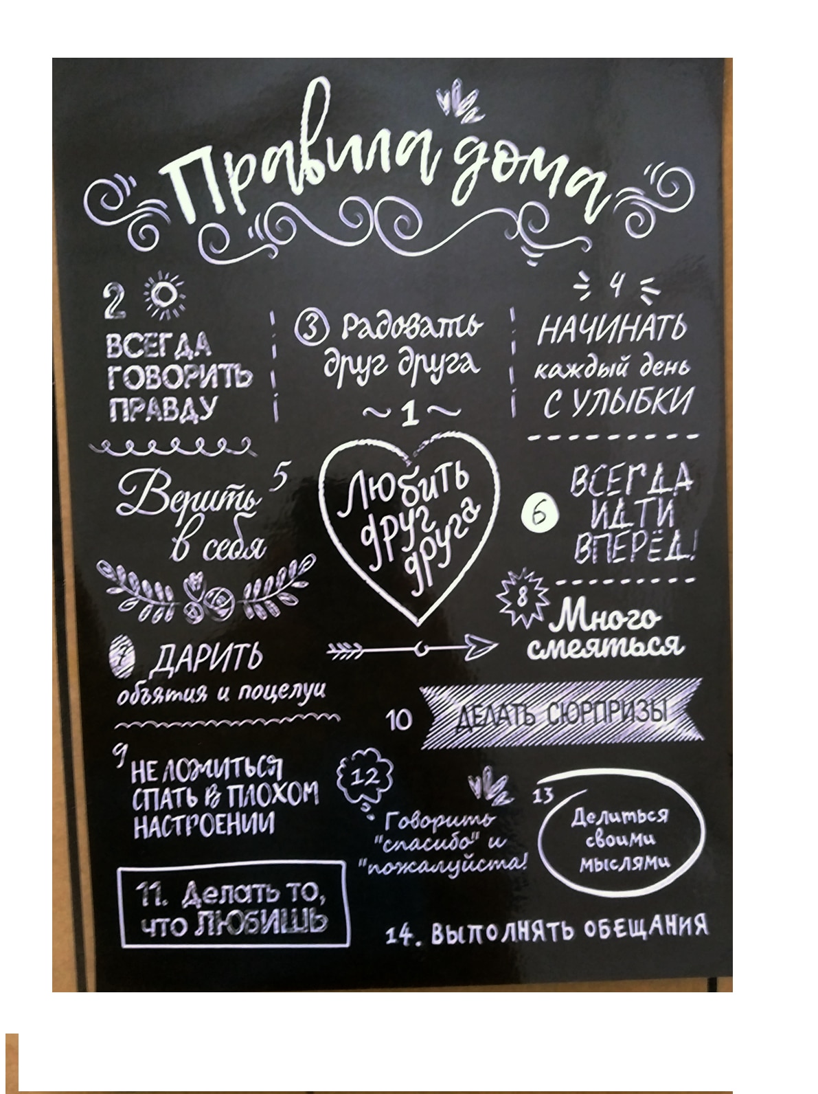 Панно магнитное на холодильник. "Правила дома" 20х30 см
Панно магнитное на холодильник. "Правила дома" 20х30 см