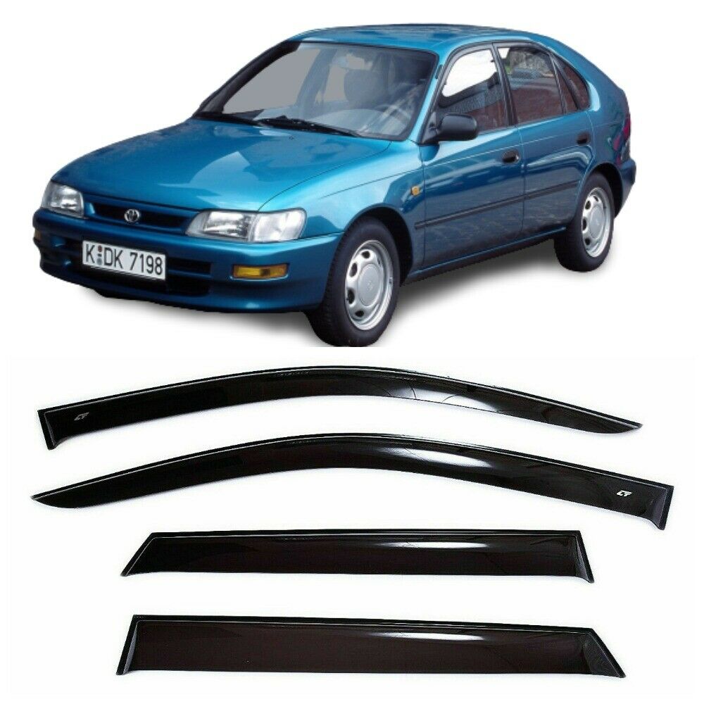 Дефлекторы окон Cobra Tuning T212191 на авто Тойота Королла Compact E100 1991-1998 4 шт./комп. ветровики от дождя солнца и ветра 
Дефлекторы окон Cobra Tuning T212191 на авто Тойота Королла Compact E100 1991-1998 4 шт./комп. ветровики от дождя солнца и ветра