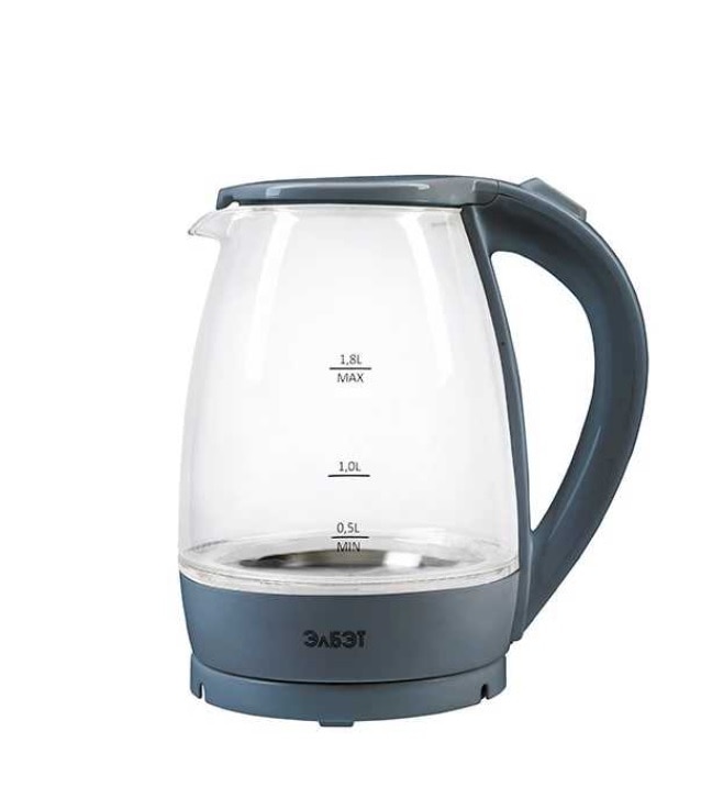 Чайник электрический 1,8л Элбет стекло (5 цветов)
Чайник электрический 1,8л Элбет стекло (5 цветов)