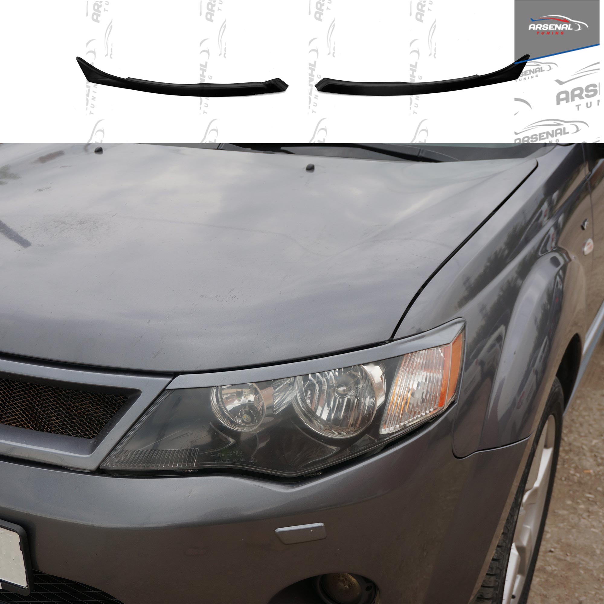 Накладки на переднюю оптику для Mitsubishi Outlander XL (2005-2009), АБС пластик, ресницы фар, реснички на фары, тюнинг
Накладки на переднюю оптику для Mitsubishi Outlander XL (2005-2009), АБС пластик, ресницы фар, реснички на фары, тюнинг