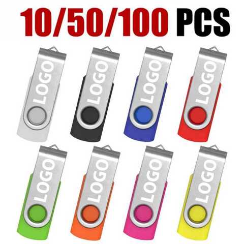 10/50/100 Шт./лот USB Флеш-накопитель 1ГБ 2ГБ 4ГБ 8ГБ 16ГБ Флешка USB-накопитель 32ГБ 64ГБ Подарок Бесплатное НаНесеНие