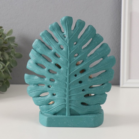 3 шт. Фигурка полистоун 'Хотейчик, ямочки на щёчках. Пальмовый лист', синий и беж, 14.5x9x17.5 см