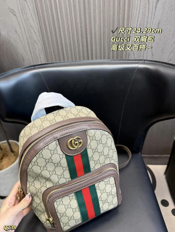 Gucci Рюкзак GG Supreme Винтажный Стильный Повседневный Женский Ранцы Для Девочек Весна 2026