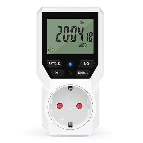 Умная розетка с таймером Цифровой электронный переключатель таймера EU Plug ЖК-дисплей Программируемый контроль времени Автоматическая защита