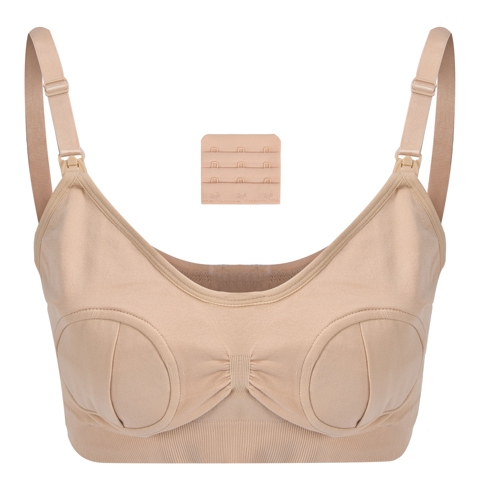 Бюстгальтер для сцеживания без помощи рук Беспроводной бюстгальтер для кормления грудью Женское нижнее белье для грудного вскармливания BraSkin Color L