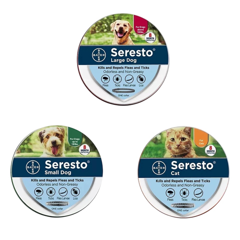 Ошейник от блох и клещей Serestos для домашних животных, Большой, 70 см, Синяя этикетка