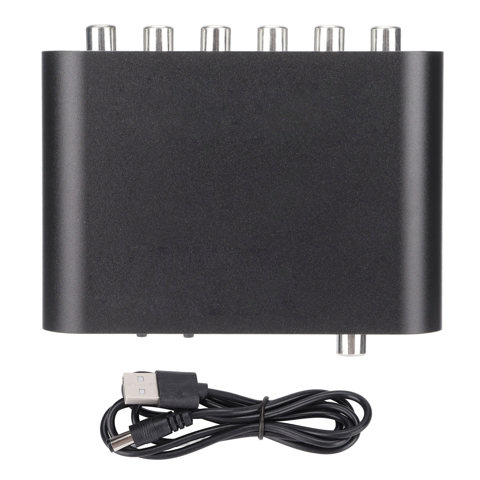 5.1 Цифровой звуковой декодер Конвертер Стерео SPDIF Коаксиальный AUX в 6 RCA Аудио декодер Конвертер для телевизора Домашнего кинотеатра