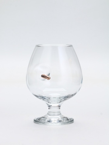 3 шт. Бокал для коньяка с пулей 'Непробиваемый', настоящему мужчине, 395 мл