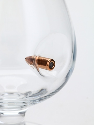 3 шт. Бокал для коньяка с пулей 'Непробиваемый', настоящему мужчине, 395 мл