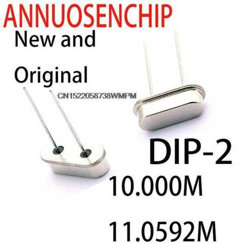 100PCS New And Original Crystal Oscillator HC-49S DIP-2 3.579545M 4.000M 4.096M 6.000M 7.3728M 8.000M 10.000M 11.0592M 12.000M