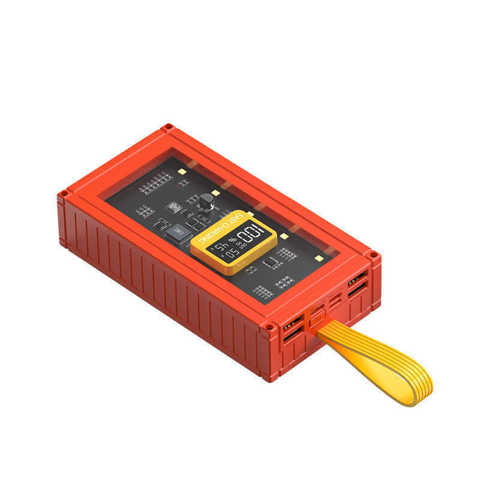 Креативный Контейнерный Power Bank Ультра Большой Емкостью 50000Mah Прозрачный В Индустриальном Стиле С Led-Подсветкой И
