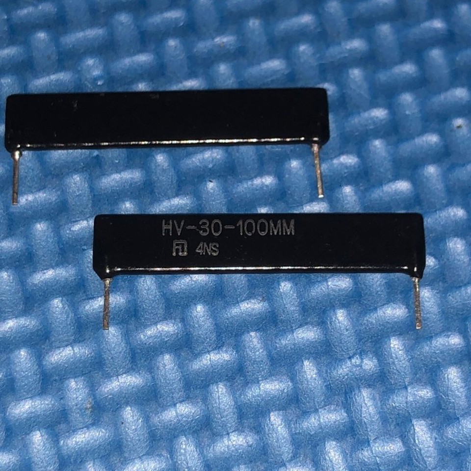 2PCS NEW HV-30-100MM 10KV 100M DIP-2 Porcelain High Voltage Resistor ...