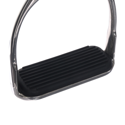 Стремена металлические с резиновыми вставками, хром, набор 2 шт.