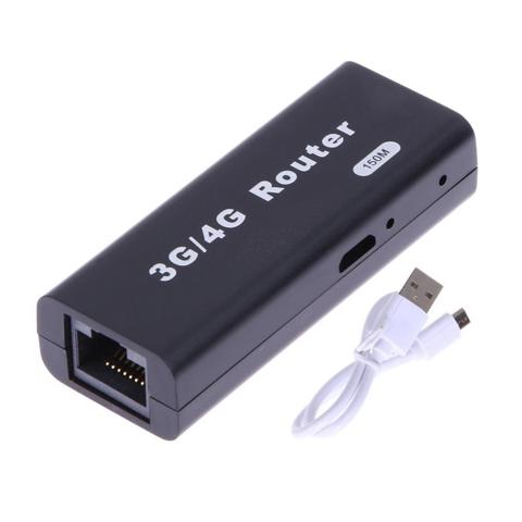 Мини Портативный 3G/4G WiFi Wlan Точка доступа WiFi Точка доступа 150 Мбит/с RJ45 USB Беспроводной маршрутизатор с USB-кабелем