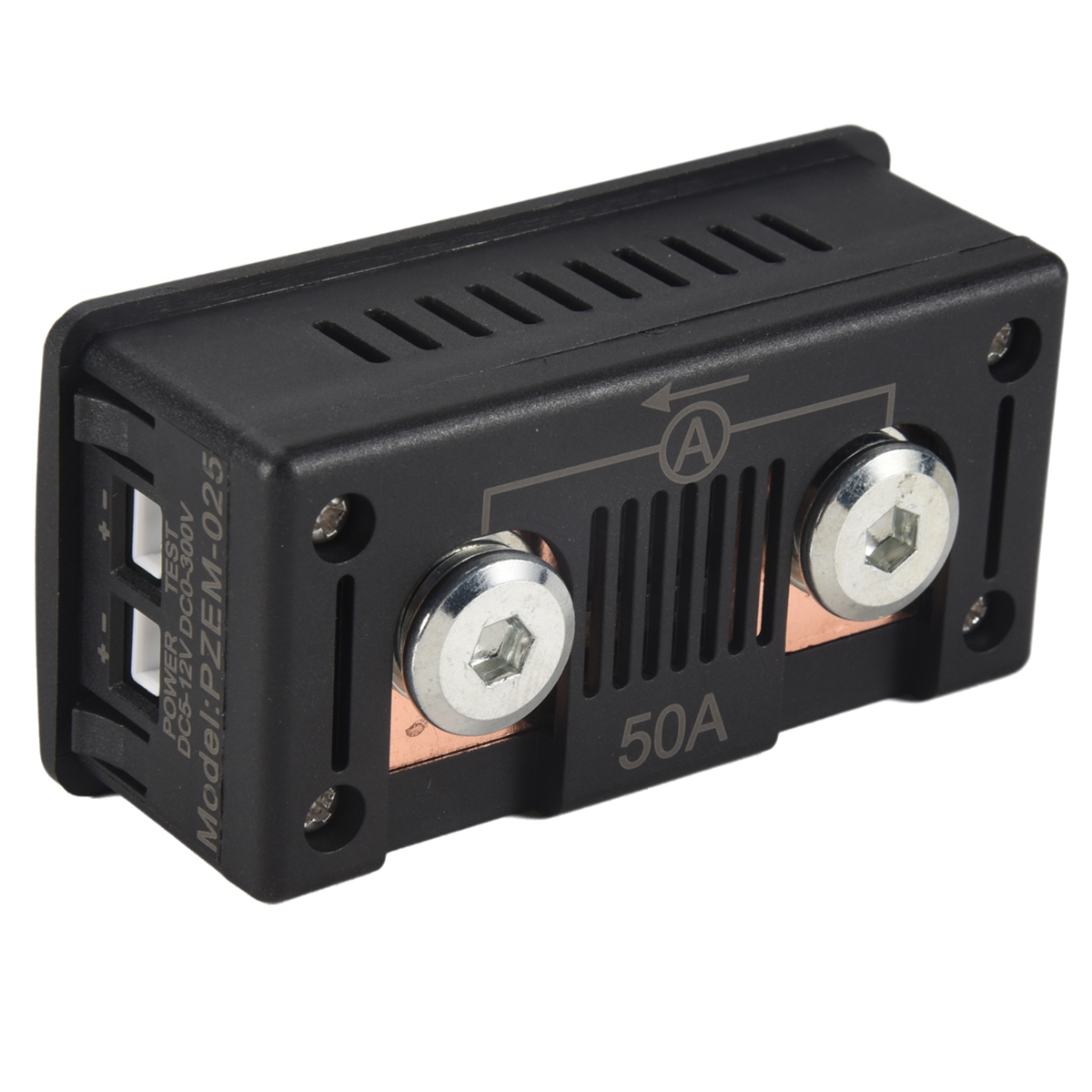 PEACEFAIR PZEM-025 Цифровой тестер батареи постоянного тока Двунаправленный амперметр Вольтметр Мощность Ваттметр энергии 300 В 50A