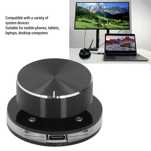 Контроллер настройки внешнего носителя Type-C USB-ручка регулировки громкости для системы Android Мультимедийная подсветка ПК RGB в комплекте