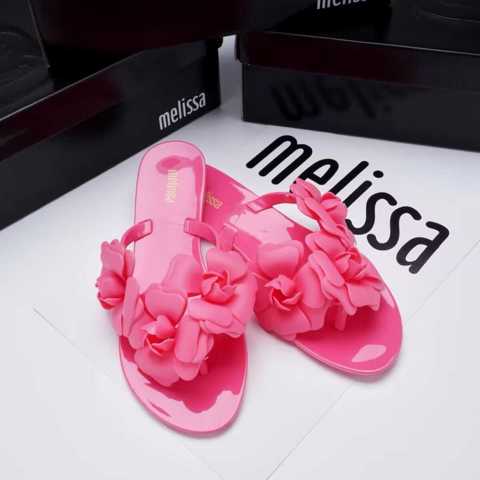 Женские сандалии Melissa 2025 New Camellia, пляжные шлепанцы с нескользящей подошвой, плоские сандалии из желеобразного материал