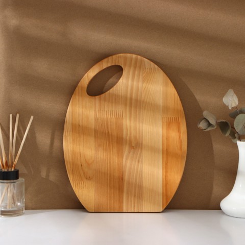 Набор деревянных разделочных досок на подставке Adelica, 3 шт. 30x24, 22.5x18, 19x15 см, пропитаны минеральным маслом, берёза