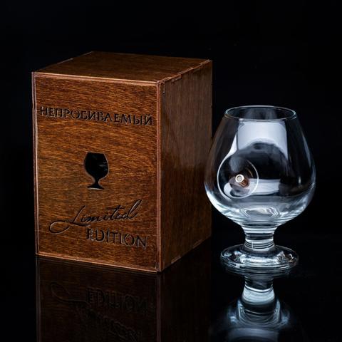 2 шт. Бокал для коньяка с пулей 'Непробиваемый', 395 мл