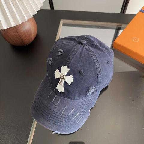 Кепка Chrome Hearts  винтажный потертый дизайн  свободный стиль  повседневная бейсболка  мода 2026
