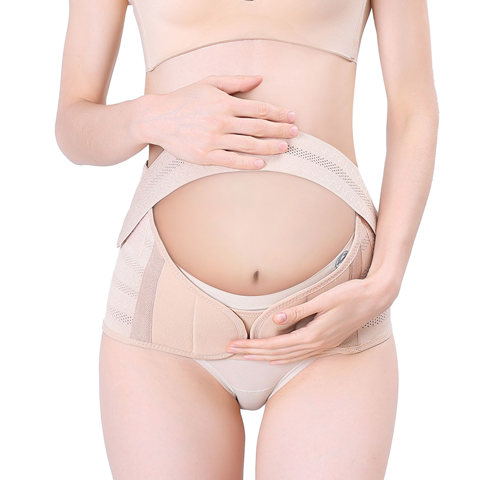 Бандаж для живота беременных Регулируемый дышащий пояс для снятия стресса, поддерживающий живот во время беременности, для беременных женщин, Цвет кожи XL 3