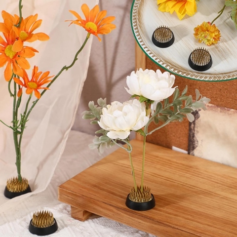 8 Шт. Круглый латунный Держатель для цветов, Металлические цветочные лягушки, Японская ваза Икебана, Цветочные Лягушки, аранжировщик цветов (1,34 дюйма)