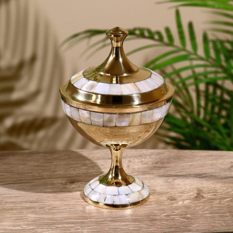 Сахарница 'Мио' латунь, перламутр 16 см