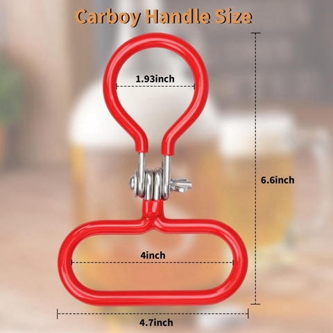 4шт Необходимых аксессуаров для ферментации вина, Регулируемые переносные ручки для стеклянных бутылей, Сверхпрочные