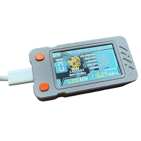 Модернизированный Nerdminer Miner 117 Кгц/С с цветным экраном Mini Bitcoin BTC Miner BTC Solo Lottery Mining Miner Nerd Miner