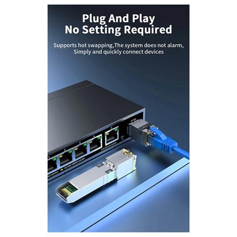 10G SFP + К Rj45 30M Самоадаптирующийся Оптический модуль 10G/5G/2,5 G, совместимый с оптическим коммутатором Mikrotik Ethernet