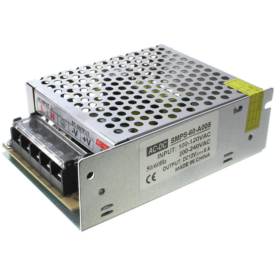 

Блок питания 12В 5А, металл Power Supply