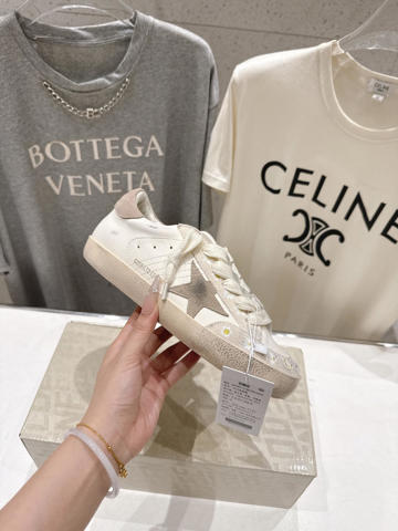 Кроссовки Golden Goose Deluxe Brand в стиле состаренный кеды дышащие унисекс кожаные с вставкой 3.5см