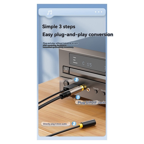 Позолоченный цифровой коаксиальный Аудио-вспомогательный кабель SPDIF 3,5 Мм для подключения усилителя к телевизору с разъемом USB