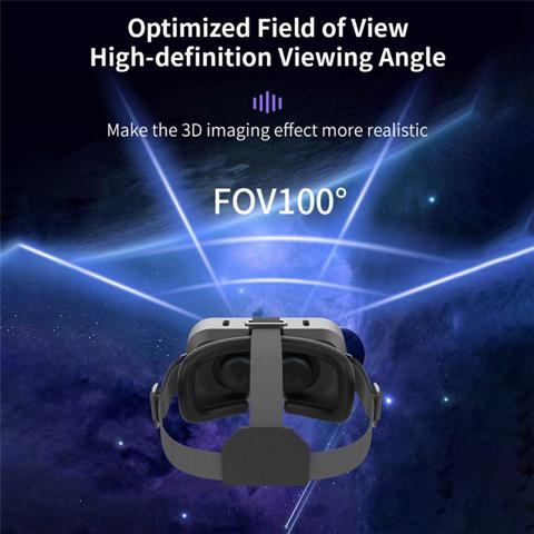 3D очки виртуальной реальности Портативная гарнитура, устанавливаемая на голову, регулируемая для смартфонов Android с диагональю экрана 4,7-7,0 дюймов, очки виртуальной реальности