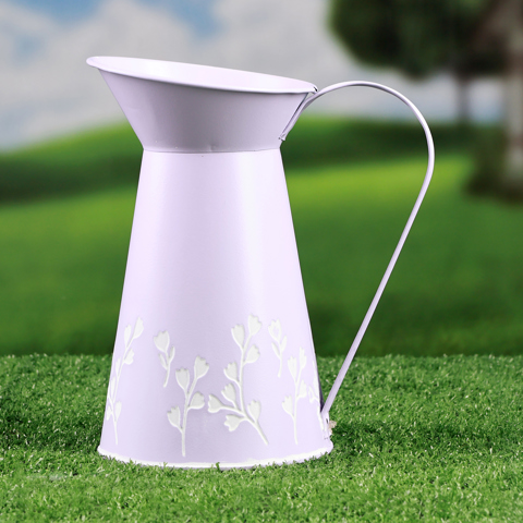 3 шт. Кашпо - ваза 'Кувшин Ландыши', 12x12x20 см, 1.5 л, лавандовое