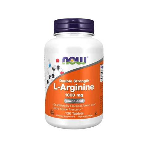 NOW L-Arginine Double Strength L-аргинин двойная концентрация 1000 мг 120 таблеток