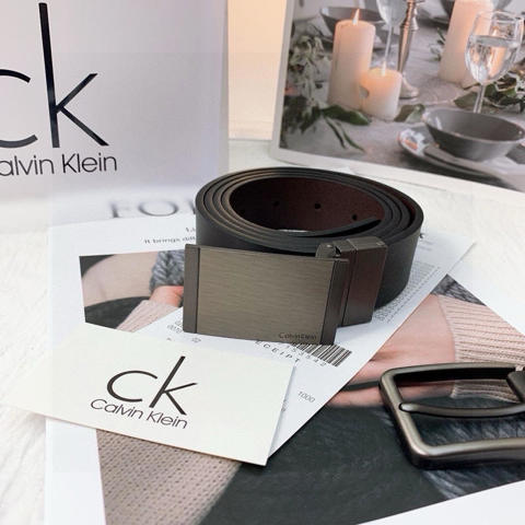 Классический мужской ремень Calvin Klein с двойной пряжкой из вольфрамовой стали в подарочной коробке