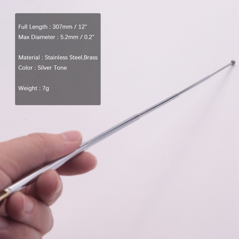 307 мм 12"5 секций телескопической антенны Дистанционная антенна для FM-радио и телевидения