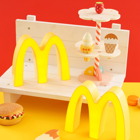 Желтая светодиодная прикроватная ночная лампа M-Note для декора детской комнаты