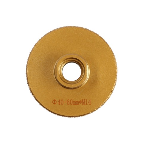 Коронка алмазная ТУНДРА, для УШМ, для отверстий под слив, по плитке, мрамору, 40/60 мм, М14