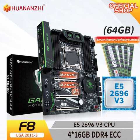 Huananzhi x99 f8 xeon e5 2696 v4 ddr4 128 gb - купить недорого