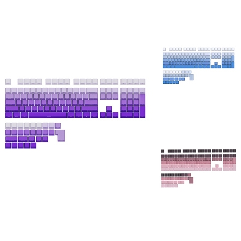 136 Клавиш OEM-Профильные колпачки из PBT с градиентной полупрозрачной боковой гравировкой для игровой механической клавиатуры