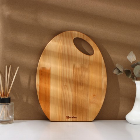 Набор деревянных разделочных досок на подставке Adelica, 3 шт. 30x24, 22.5x18, 19x15 см, пропитаны минеральным маслом, берёза