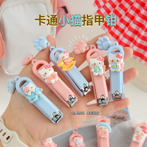 Cartoon coin purse Милые В Виде КотенКа Мультяшные НожНицы Ногтей Стильные Портативные Маленькие Когтерезы Для Студентов И Домаш