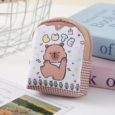 Cartoon coin purse Новый Милый КошелеК С Капибарой В Стиле Ins Мини-рюкзак Студентов Портативная Хранения Сумка Для НаушНиков