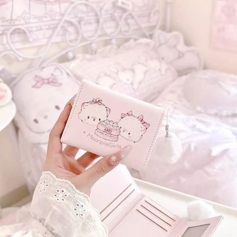 Cartoon coin purse Кошелек Mikko МультяшныМ Дизайном Женщин Милый КомпаКтный С Большим ОбъемОм МножествоМ Отделений Карт Складно